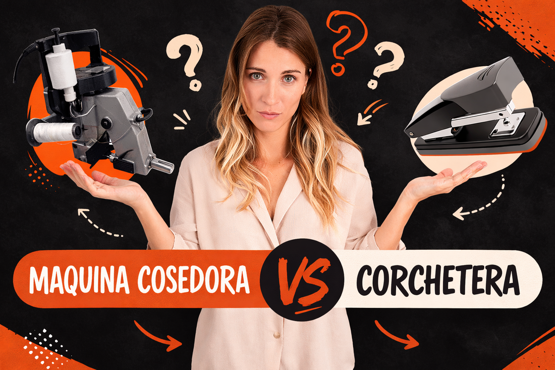 Cómo cerrar bolsas de carbón: corchetera vs cosedora